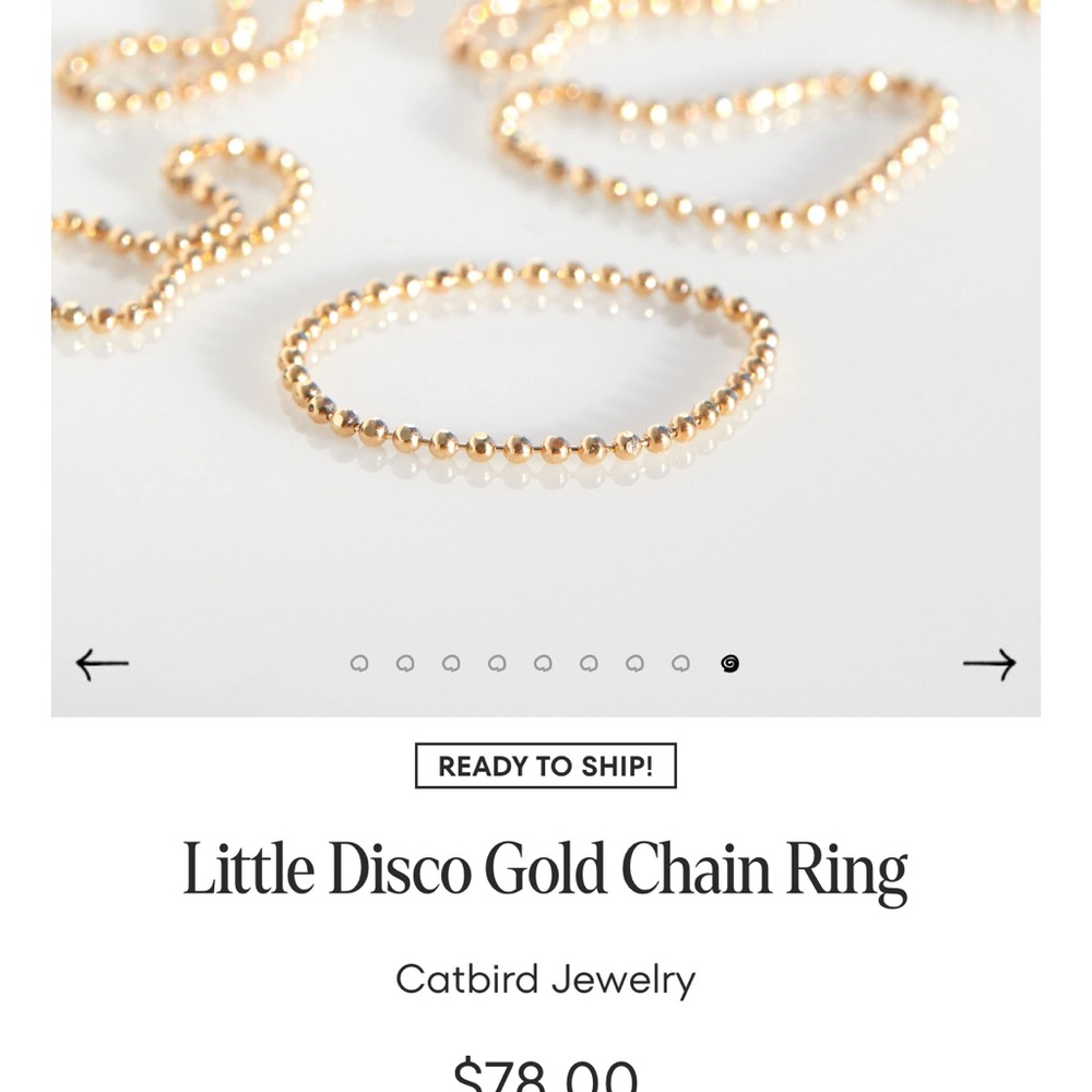Catbird Little Disco Ring GOLD